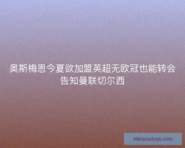 奥斯梅恩今夏欲加盟英超无欧冠也能转会告知曼联切尔西