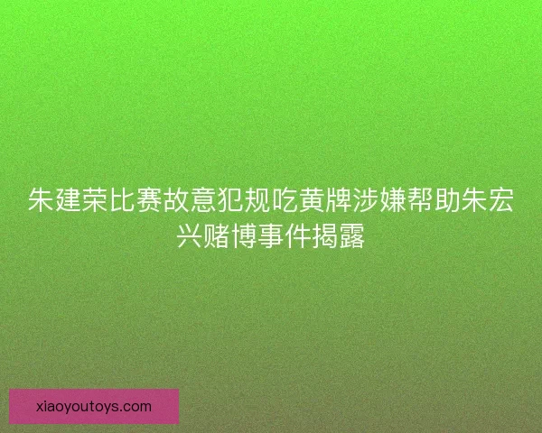 朱建荣比赛故意犯规吃黄牌涉嫌帮助朱宏兴赌博事件揭露