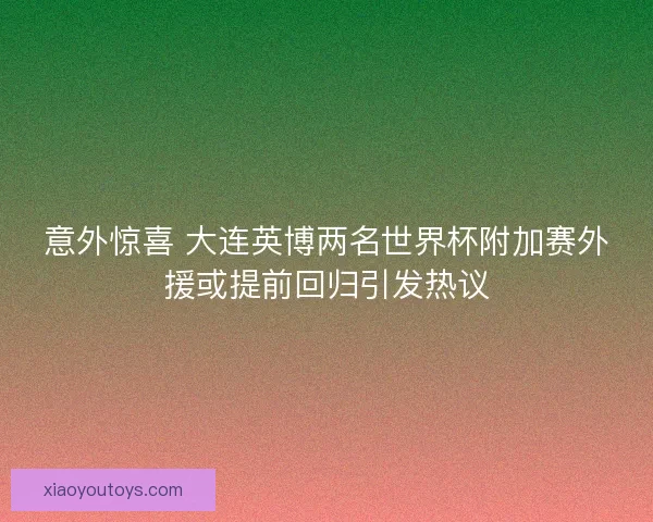 意外惊喜 大连英博两名世界杯附加赛外援或提前回归引发热议